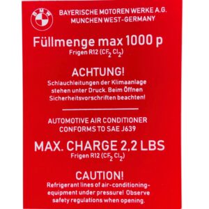 5125 AIR CONDITIONER - STICKER