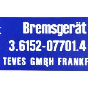 5125 ATE BRAKE BOOSTER SERVO  - STICKER - STYLE 1